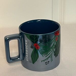 Starbucks 2021 14 oz Blue Metallic Holiday Mug